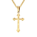Titanium Steel Men's Cross Pendant Necklace