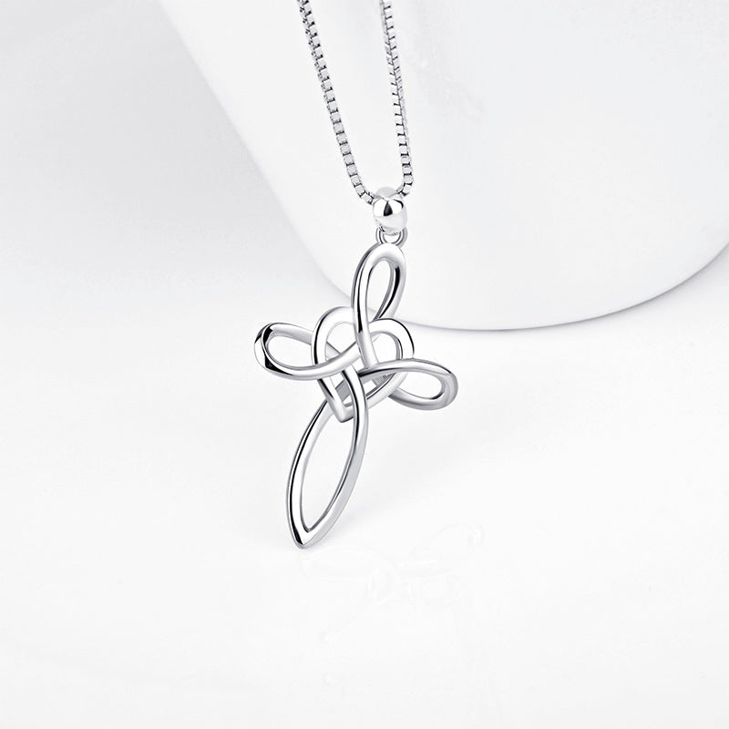 Heart Cross Pendant Necklace