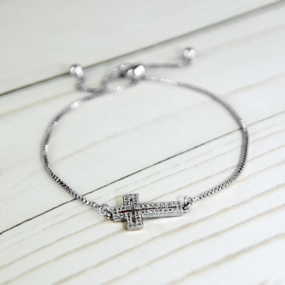Cross Bracelet -Silver