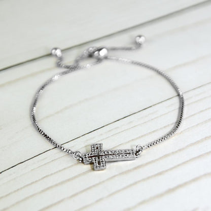 Cross Bracelet -Silver
