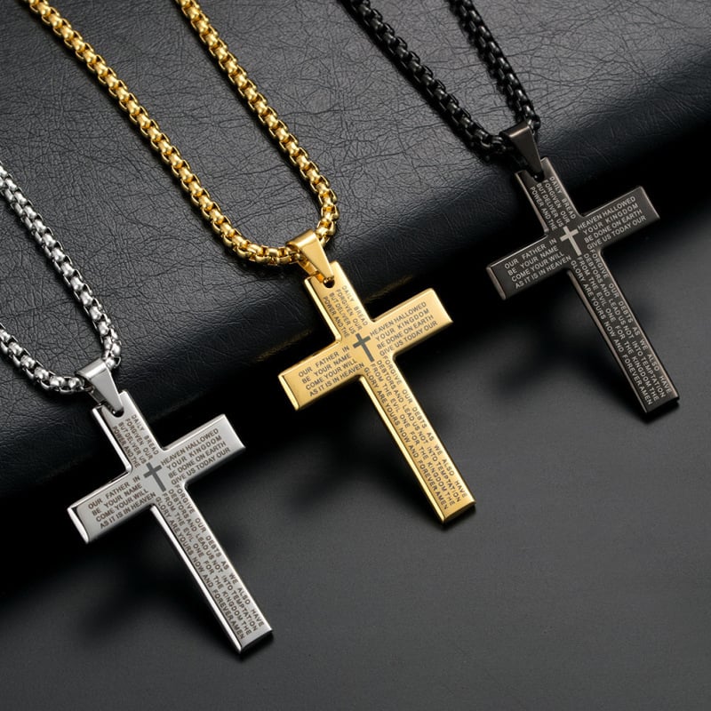 Large Cross Pendant Necklace