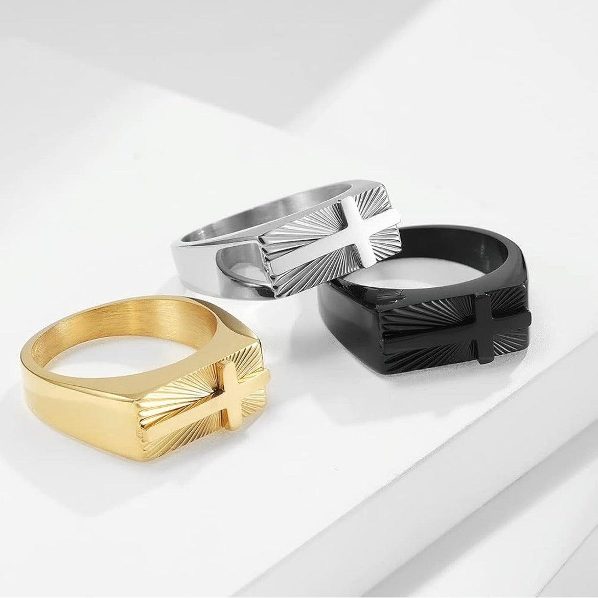 Cross Signet Ring (One Piece)