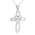 Heart Cross Pendant Necklace