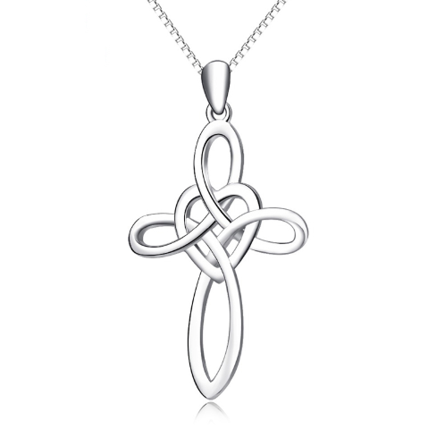 Heart Cross Pendant Necklace